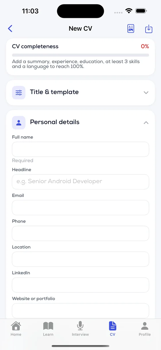 Build a clean CV, then keep your streak